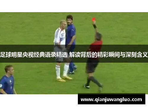 足球明星央视经典语录精选 解读背后的精彩瞬间与深刻含义